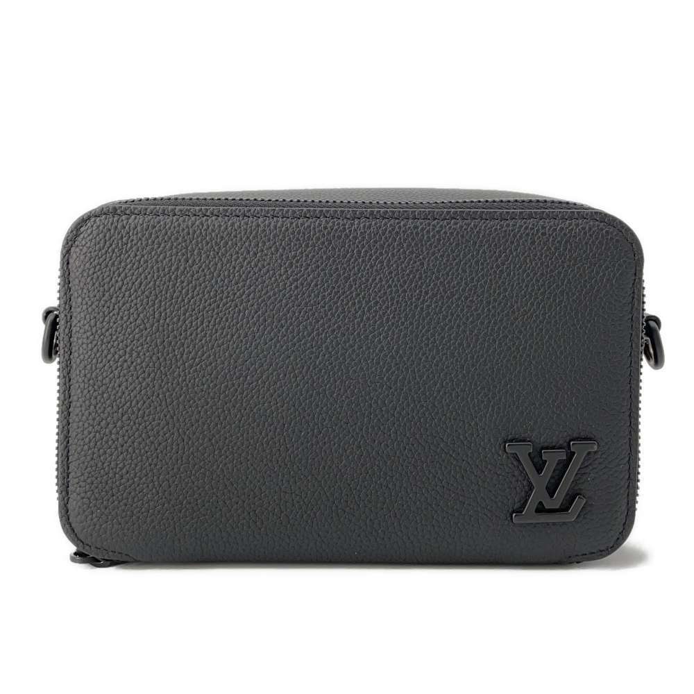 Louis Vuitton shoulder bag grained calf leather Alpha Wearable Wallet black
